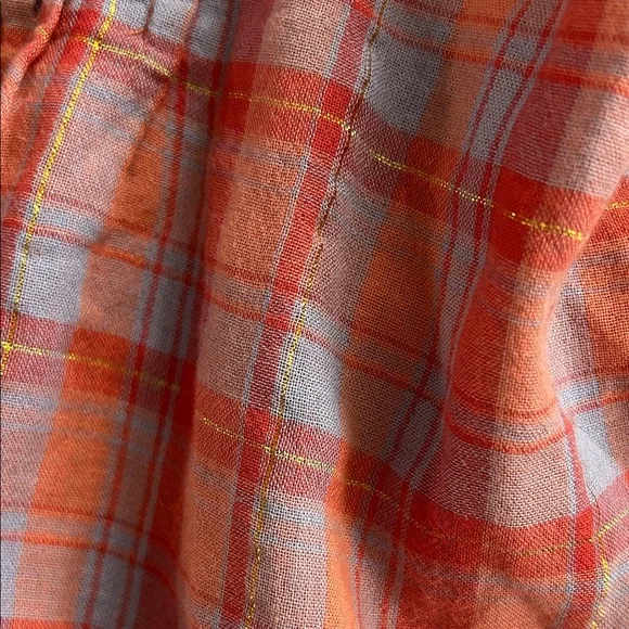 NWT Natural Life Plaid Button-Up Blouse - Picture 9 of 9